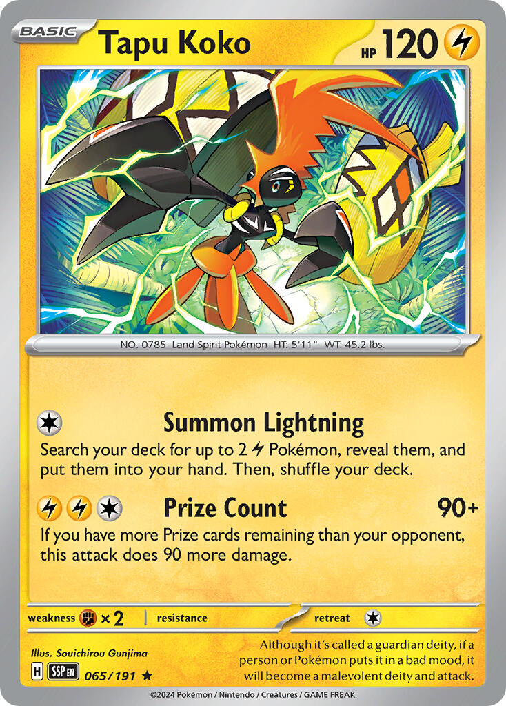 Tapu Koko (065/191) (Theme Deck Exclusive) [Scarlet & Violet: Surging Sparks] | Mega City Incorporated