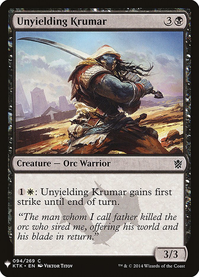 Unyielding Krumar [Mystery Booster] | Mega City Incorporated