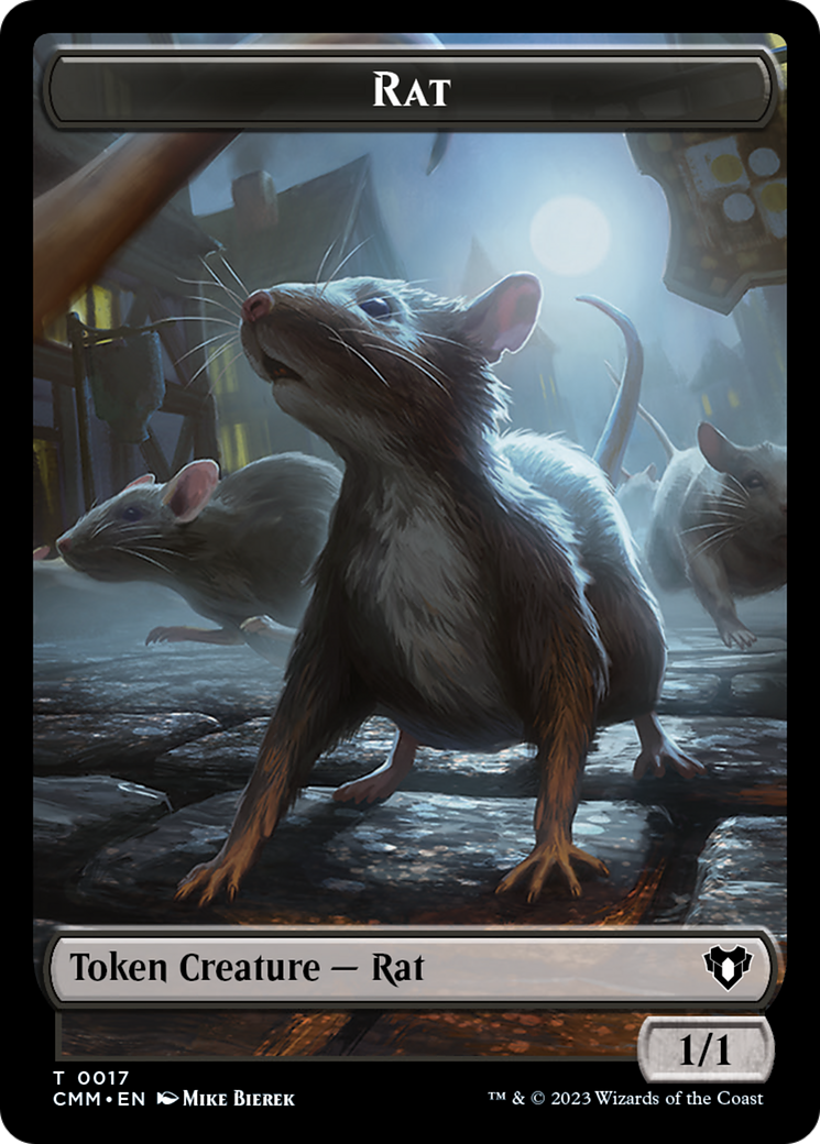 Eldrazi Spawn // Rat Double-Sided Token [Commander Masters Tokens] | Mega City Incorporated