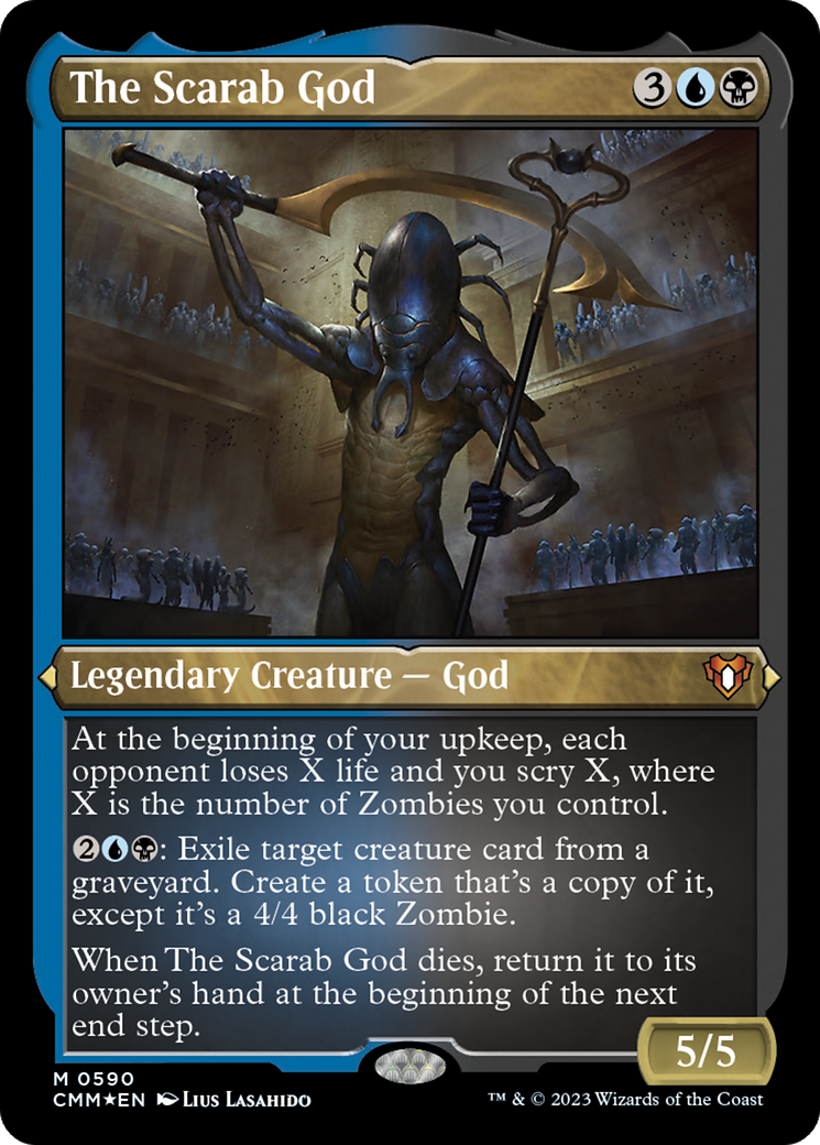 The Scarab God (Foil Etched) [Commander Masters] | Mega City Incorporated