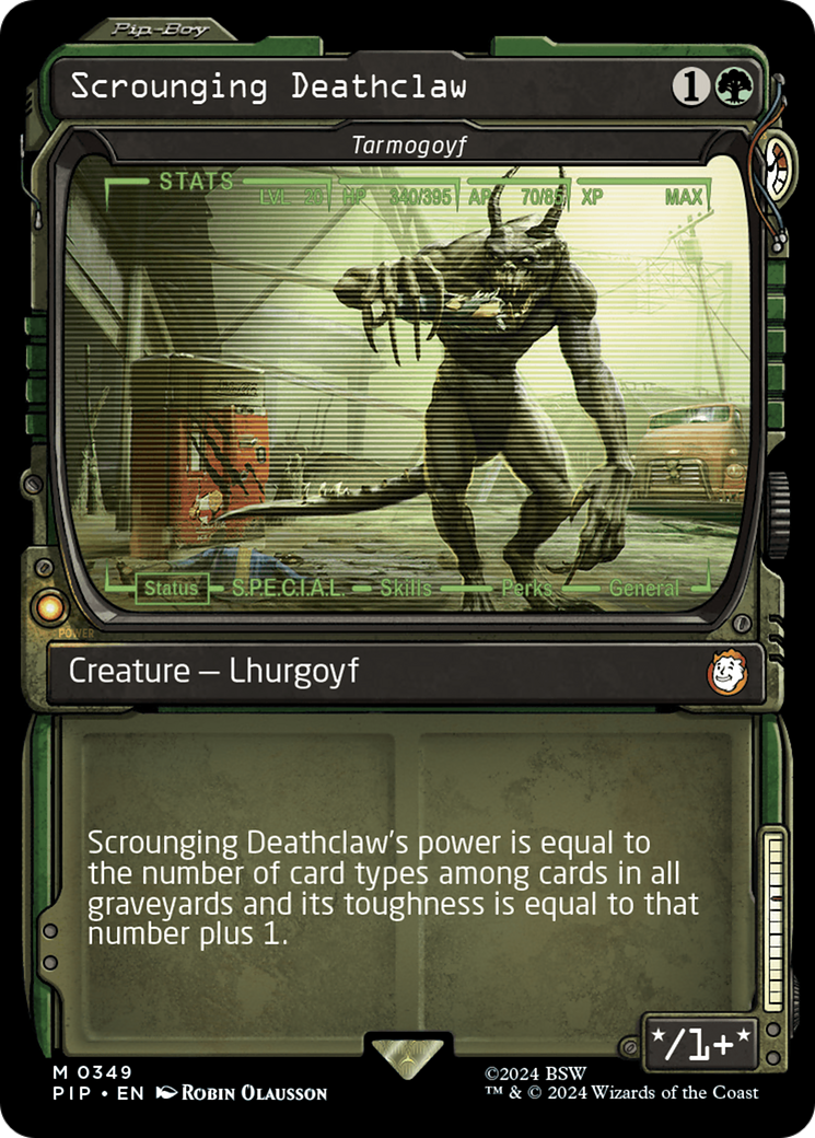 Scrounging Deathclaw - Tarmogoyf (Showcase) [Fallout] | Mega City Incorporated