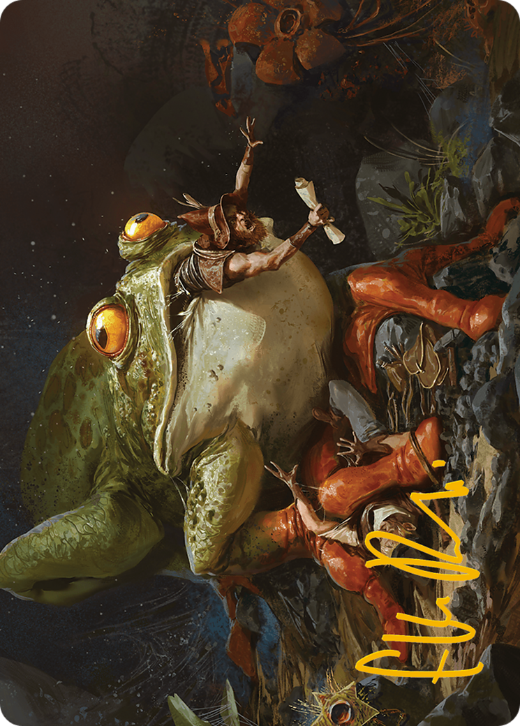 Rampant Frogantua Art Card (Gold-Stamped Signature) [Modern Horizons 3 Art Series] | Mega City Incorporated