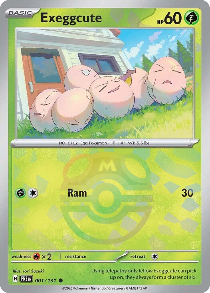 Exeggcute (001/131) (Master Ball Pattern) [Scarlet & Violet: Prismatic Evolutions] | Mega City Incorporated
