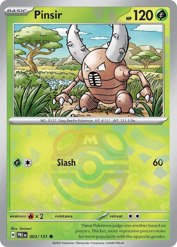 Pinsir (003/131) (Master Ball Pattern) [Scarlet & Violet: Prismatic Evolutions] | Mega City Incorporated