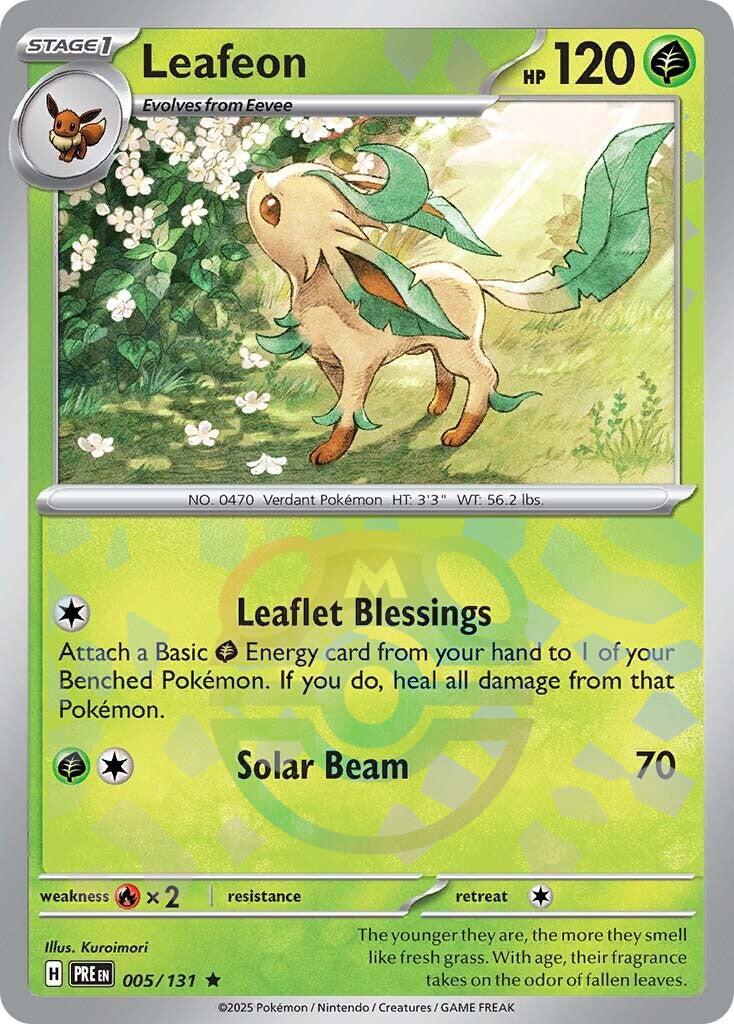 Leafeon (005/131) (Master Ball Pattern) [Scarlet & Violet: Prismatic Evolutions] | Mega City Incorporated