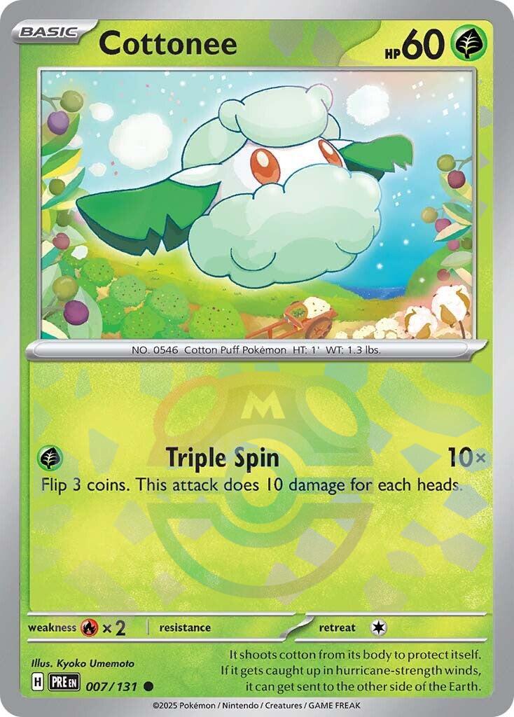 Cottonee (007/131) (Master Ball Pattern) [Scarlet & Violet: Prismatic Evolutions] | Mega City Incorporated