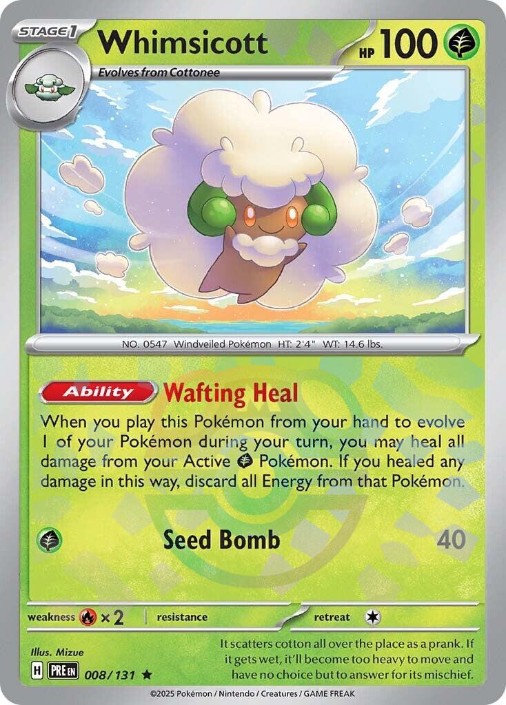 Whimsicott (008/131) (Master Ball Pattern) [Scarlet & Violet: Prismatic Evolutions] | Mega City Incorporated
