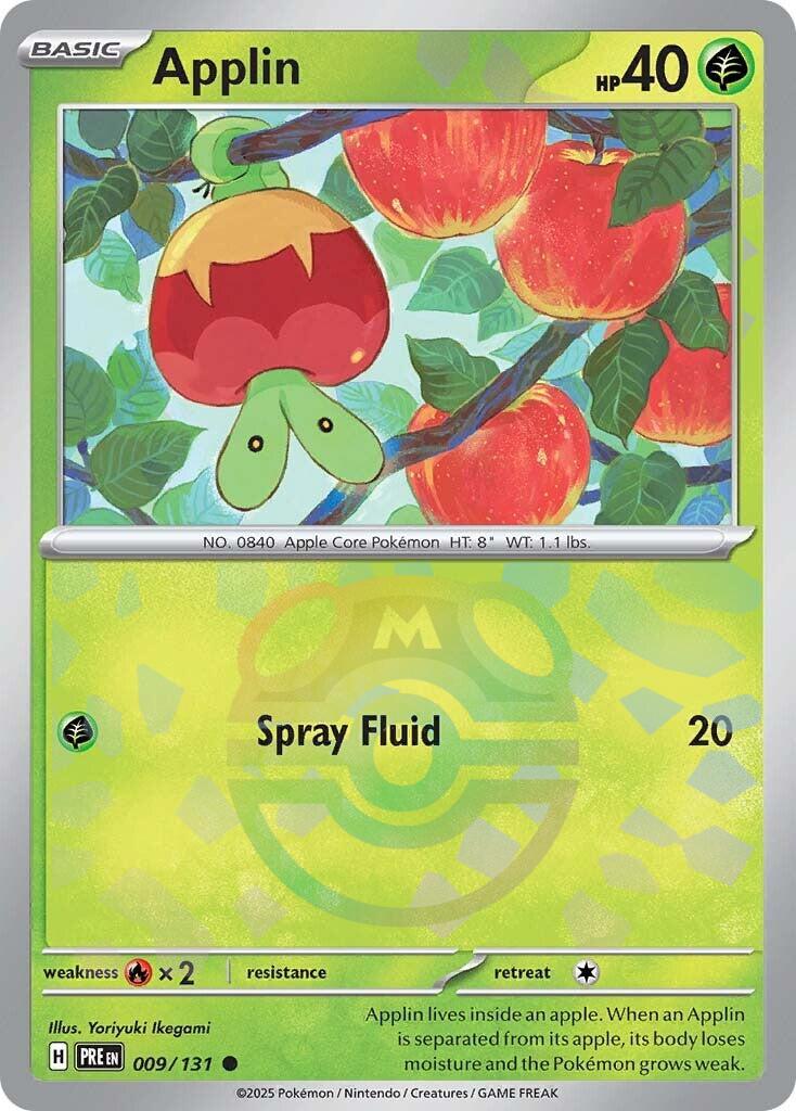 Applin (009/131) (Master Ball Pattern) [Scarlet & Violet: Prismatic Evolutions] | Mega City Incorporated