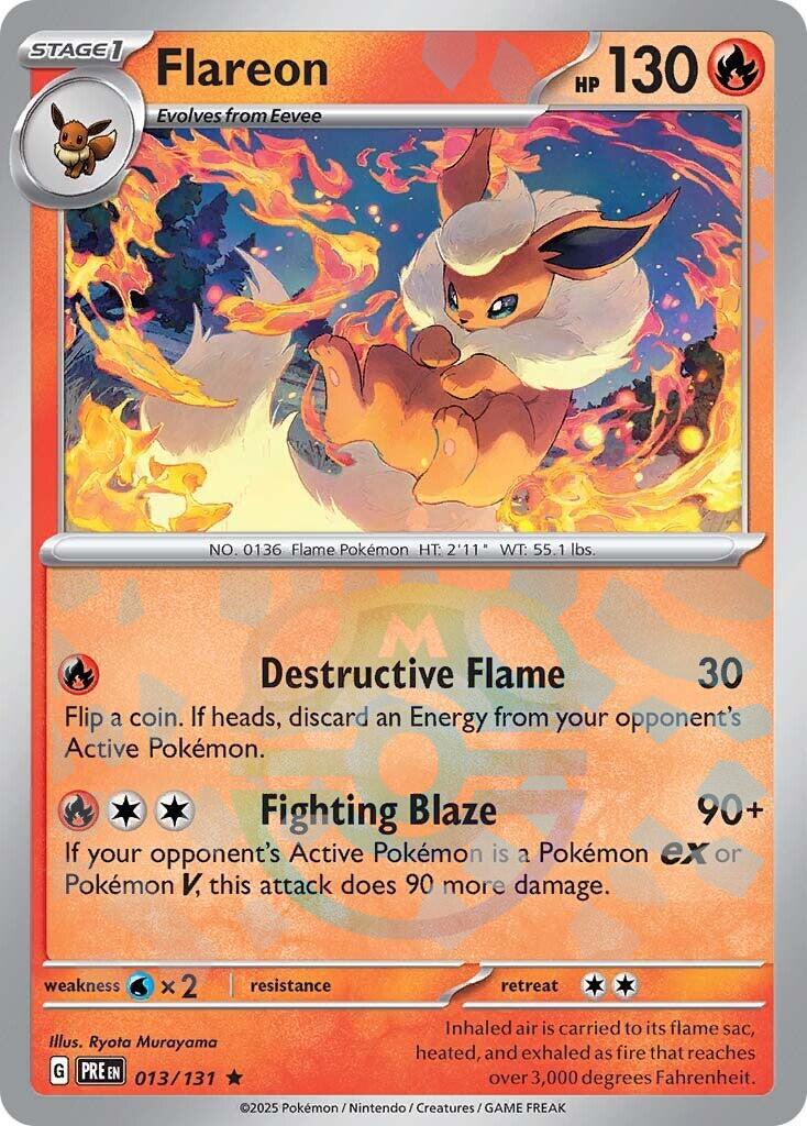 Flareon (013/131) (Master Ball Pattern) [Scarlet & Violet: Prismatic Evolutions] | Mega City Incorporated