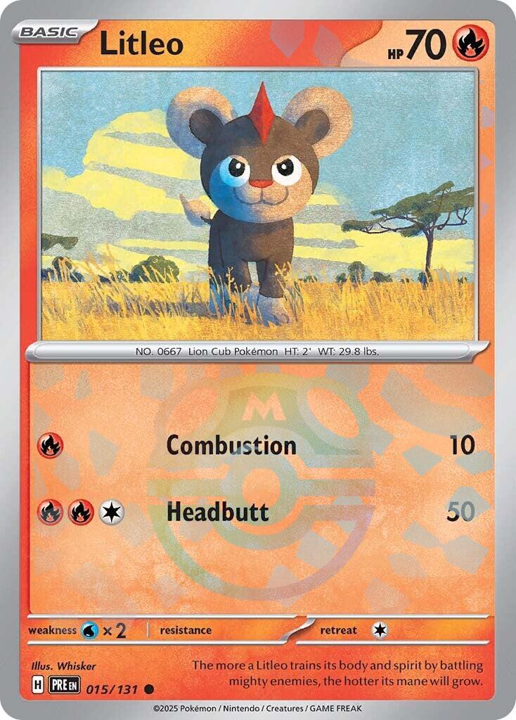 Litleo (015/131) (Master Ball Pattern) [Scarlet & Violet: Prismatic Evolutions] | Mega City Incorporated
