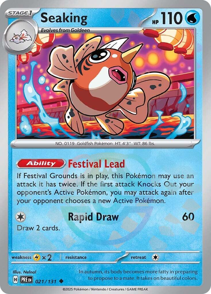 Seaking (021/131) (Master Ball Pattern) [Scarlet & Violet: Prismatic Evolutions] | Mega City Incorporated