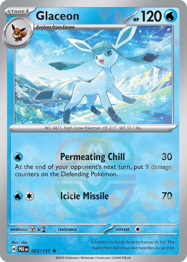 Glaceon (025/131) (Master Ball Pattern) [Scarlet & Violet: Prismatic Evolutions] | Mega City Incorporated