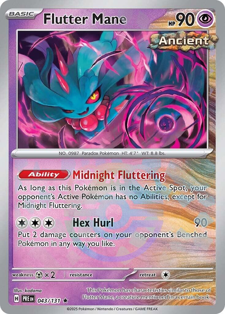 Flutter Mane (043/131) (Master Ball Pattern) [Scarlet & Violet: Prismatic Evolutions] | Mega City Incorporated