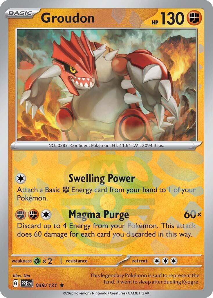 Groudon (049/131) (Master Ball Pattern) [Scarlet & Violet: Prismatic Evolutions] | Mega City Incorporated