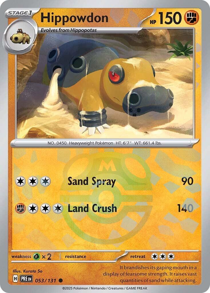 Hippowdon (053/131) (Master Ball Pattern) [Scarlet & Violet: Prismatic Evolutions] | Mega City Incorporated
