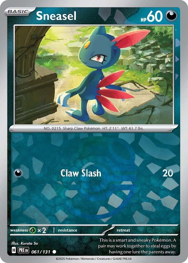 Sneasel (061/131) (Master Ball Pattern) [Scarlet & Violet: Prismatic Evolutions] | Mega City Incorporated
