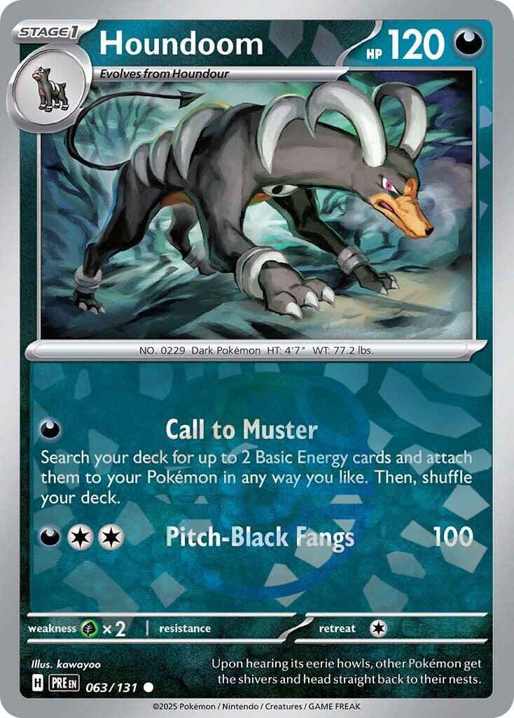 Houndoom (063/131) (Master Ball Pattern) [Scarlet & Violet: Prismatic Evolutions] | Mega City Incorporated