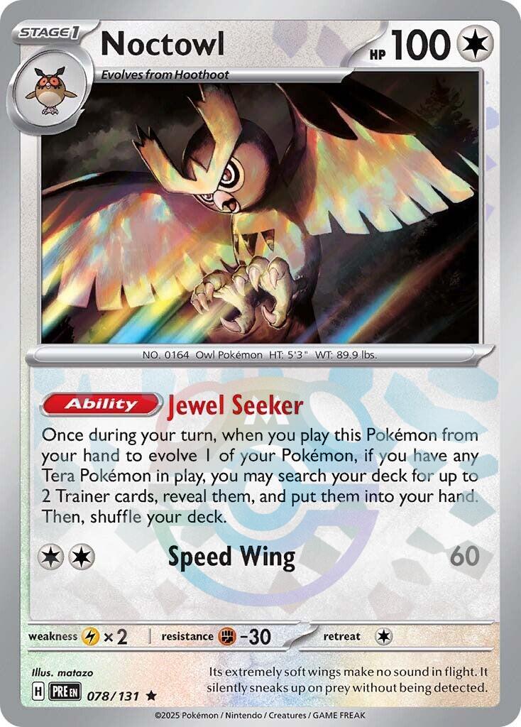 Noctowl (078/131) (Master Ball Pattern) [Scarlet & Violet: Prismatic Evolutions] | Mega City Incorporated