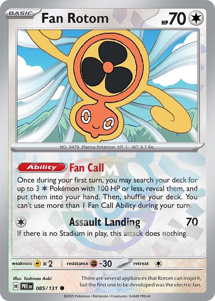 Fan Rotom (085/131) (Master Ball Pattern) [Scarlet & Violet: Prismatic Evolutions] | Mega City Incorporated