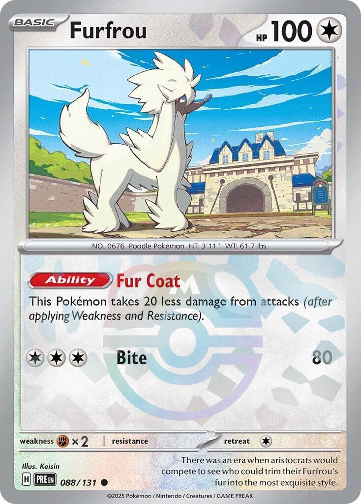 Furfrou (088/131) (Master Ball Pattern) [Scarlet & Violet: Prismatic Evolutions] | Mega City Incorporated