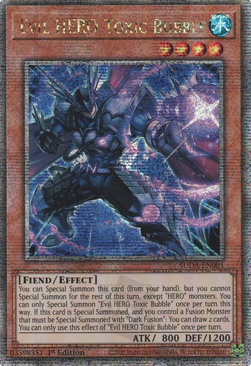 Evil HERO Toxic Bubble (Quarter Century Secret Rare) [SUDA-EN001] Quarter Century Secret Rare | Mega City Incorporated