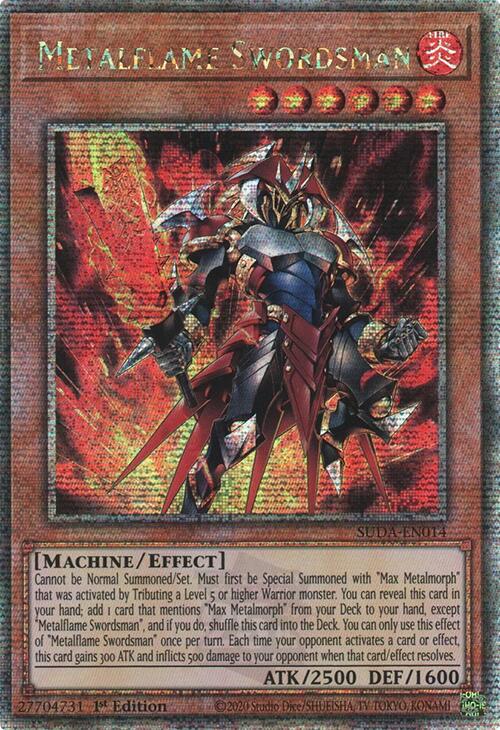 Metalflame Swordsman (Quarter Century Secret Rare) [SUDA-EN014] Quarter Century Secret Rare | Mega City Incorporated