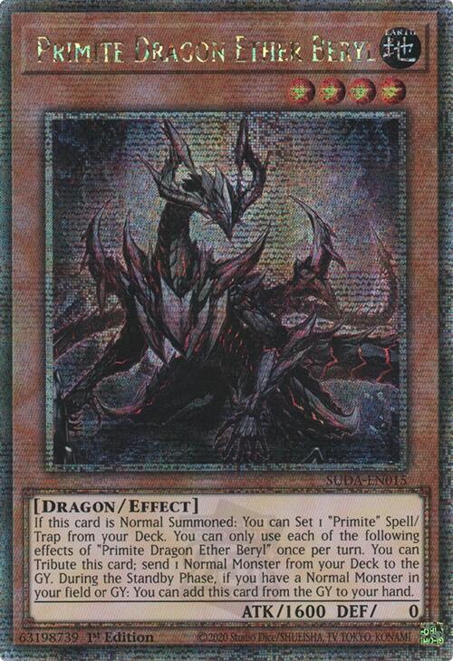 Primite Dragon Ether Beryl (Quarter Century Secret Rare) [SUDA-EN015] Quarter Century Secret Rare | Mega City Incorporated