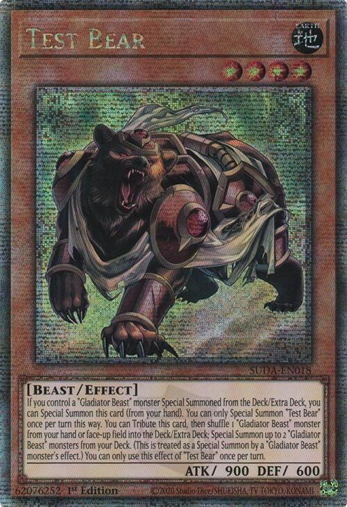 Test Bear (Quarter Century Secret Rare) [SUDA-EN018] Quarter Century Secret Rare | Mega City Incorporated