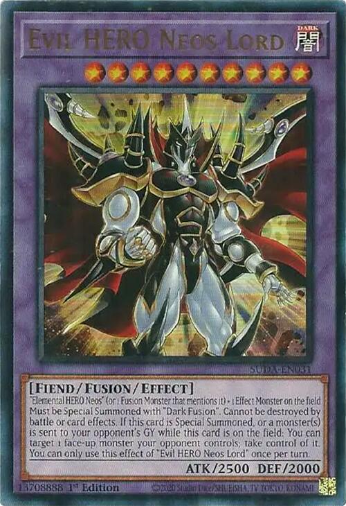 Evil HERO Neos Lord [SUDA-EN031] Ultra Rare | Mega City Incorporated