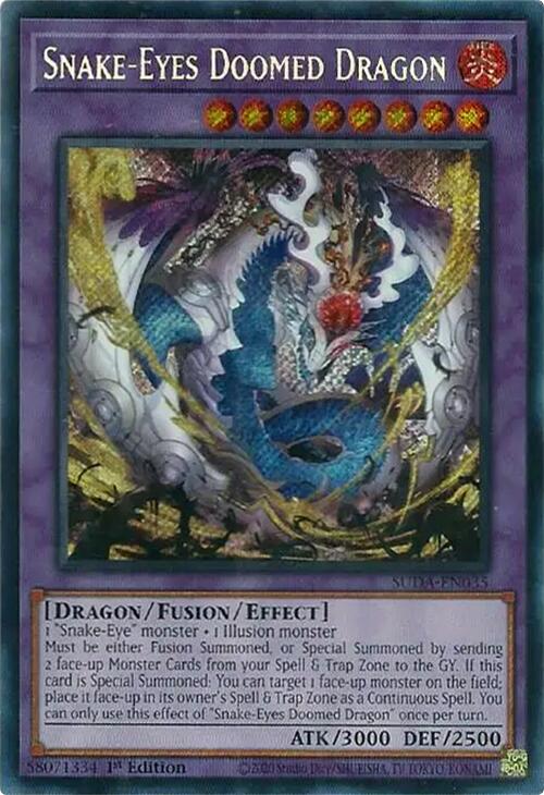 Snake-Eyes Doomed Dragon [SUDA-EN035] Secret Rare | Mega City Incorporated