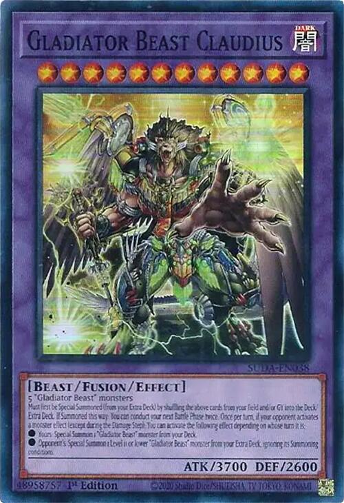 Gladiator Beast Claudius [SUDA-EN038] Super Rare | Mega City Incorporated