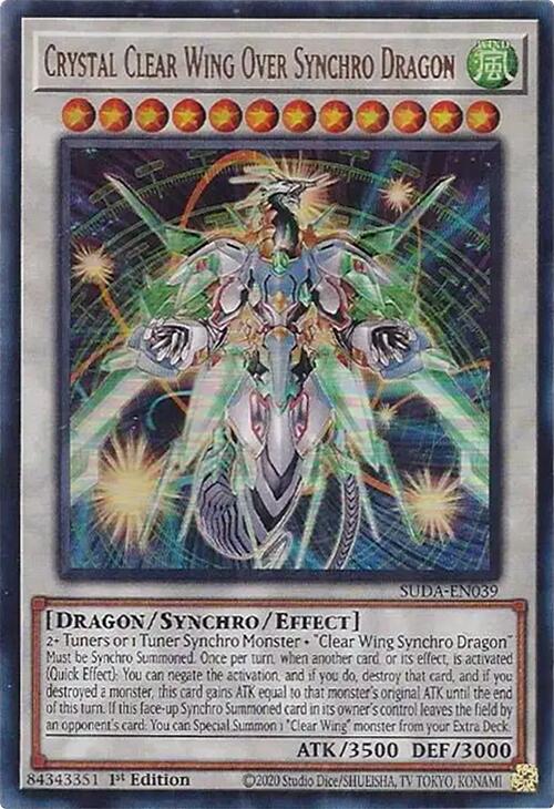 Crystal Clear Wing Over Synchro Dragon [SUDA-EN039] Ultra Rare | Mega City Incorporated