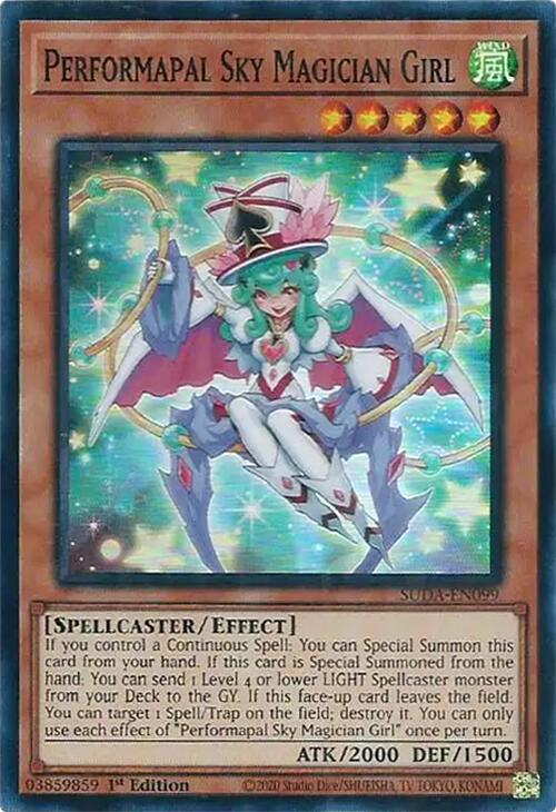 Performapal Sky Magician Girl [SUDA-EN099] Super Rare | Mega City Incorporated