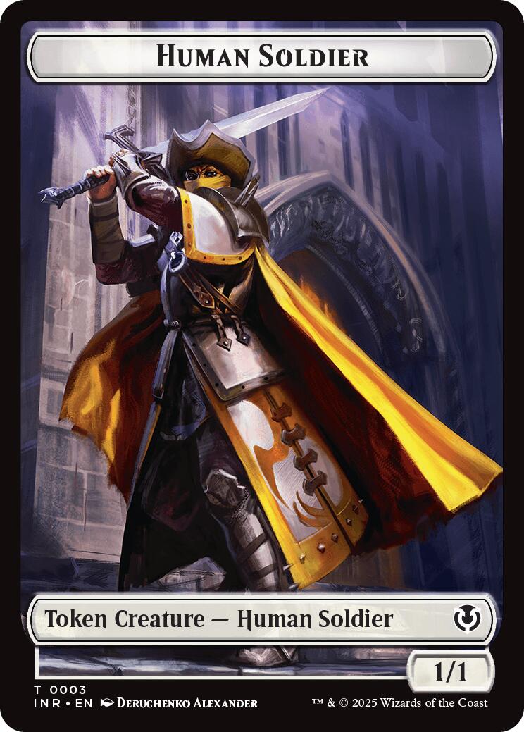 Eldrazi Horror // Human Soldier (0003) Double-Sided Token [Innistrad Remastered Tokens] | Mega City Incorporated