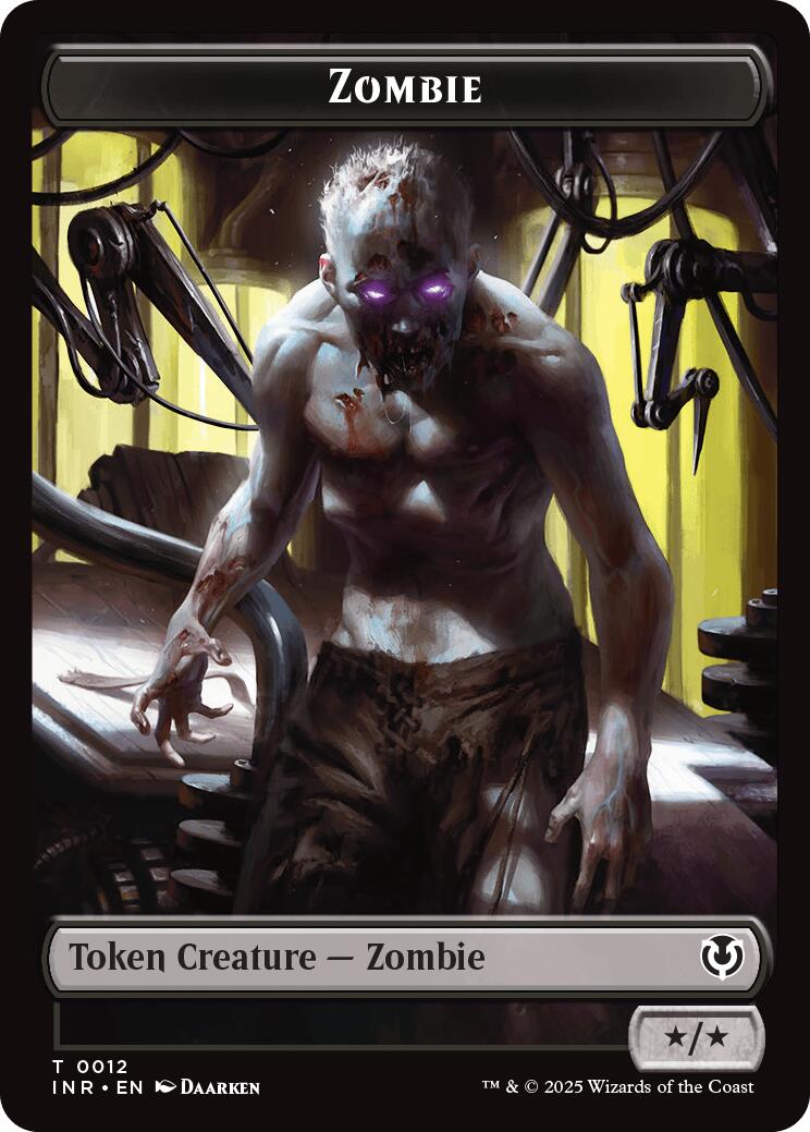 Zombie (0011) // Zombie (0012) Double-Sided Token [Innistrad Remastered Tokens] | Mega City Incorporated