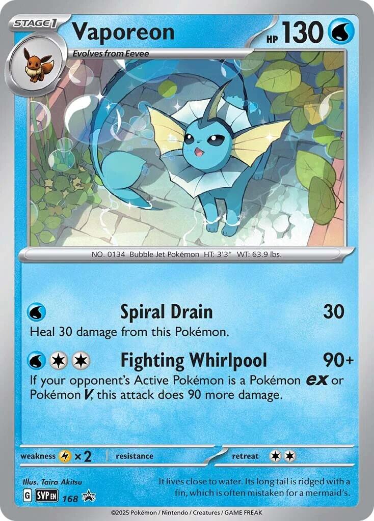 Vaporeon (SVP168) [Scarlet & Violet: Black Star Promos] | Mega City Incorporated