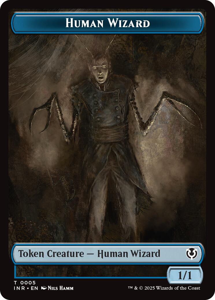 Human Wizard // Emblem - Jace, Unraveler of Secrets Double-Sided Token [Innistrad Remastered Tokens] | Mega City Incorporated