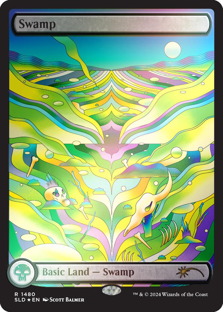 Swamp (1480) (Rainbow Foil) [Secret Lair Drop Series] | Mega City Incorporated