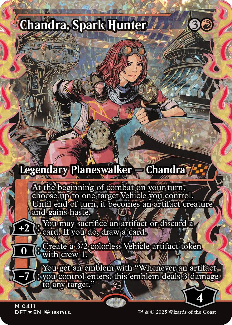 Chandra, Spark Hunter (Showcase Fracture Foil) (Japanese) [Aetherdrift] | Mega City Incorporated