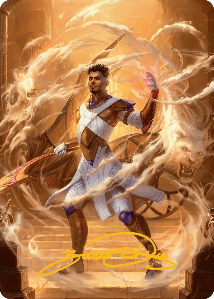 Basri, Tomorrow's Champion Art Card (Gold-Stamped Signature) [Aetherdrift Art Series] | Mega City Incorporated