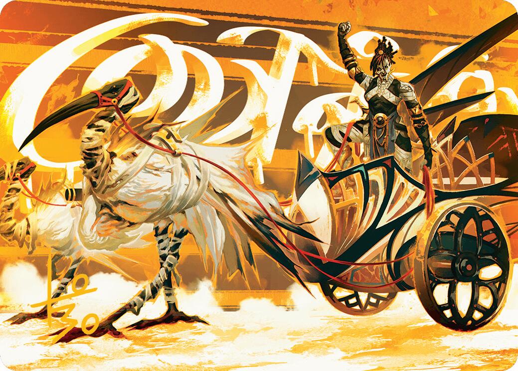 Skyseer's Chariot Art Card (Gold-Stamped Signature) [Aetherdrift Art Series] | Mega City Incorporated