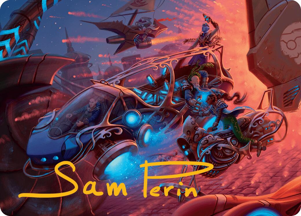 Rangers' Refueler Art Card (Gold-Stamped Signature) [Aetherdrift Art Series] | Mega City Incorporated