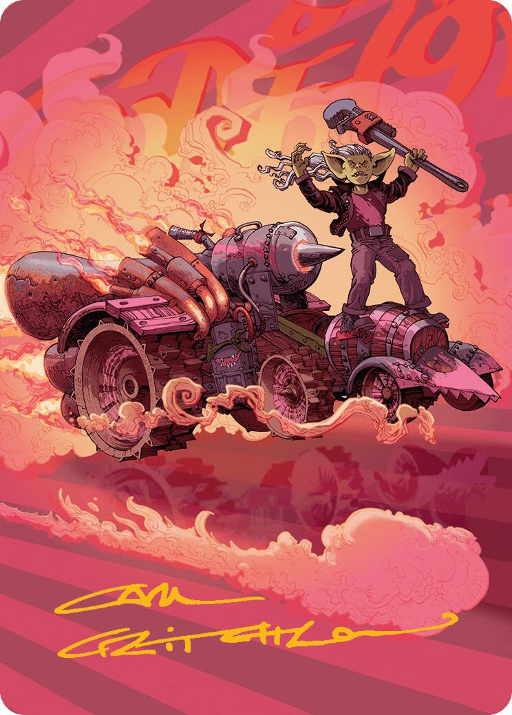 Burner Rocket Art Card (Gold-Stamped Signature) [Aetherdrift Art Series] | Mega City Incorporated