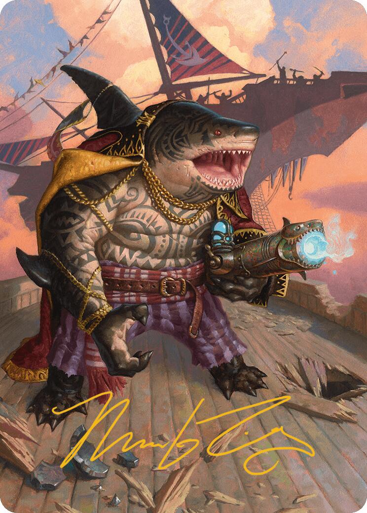 Captain Howler, Sea Scourge Art Card (4/54) (Gold-Stamped Signature) [Aetherdrift Art Series] | Mega City Incorporated