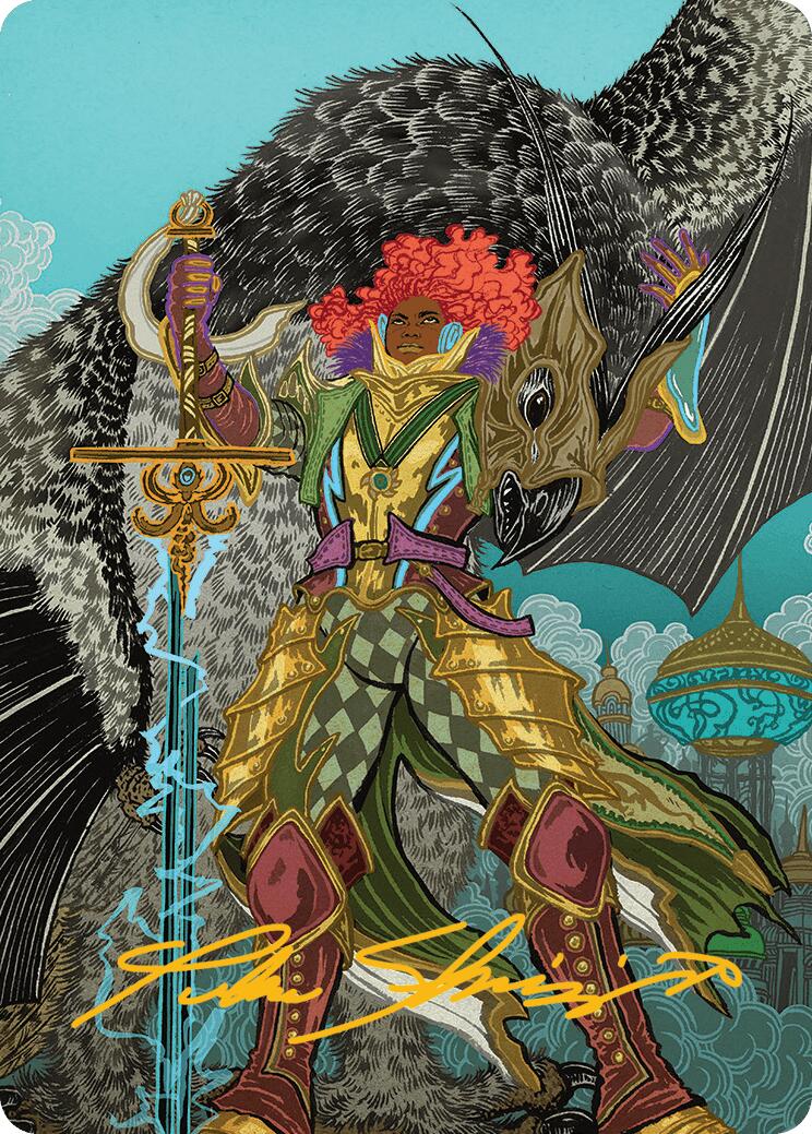 Caradora, Heart of Alacria Art Card (3/54) (Gold-Stamped Signature) [Aetherdrift Art Series] | Mega City Incorporated