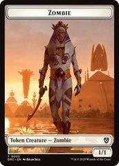 Angel of Sanctions // Zombie (0003) Double-Sided Token [Aetherdrift Tokens] | Mega City Incorporated