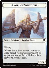 Angel of Sanctions // Zombie (0003) Double-Sided Token [Aetherdrift Tokens] | Mega City Incorporated