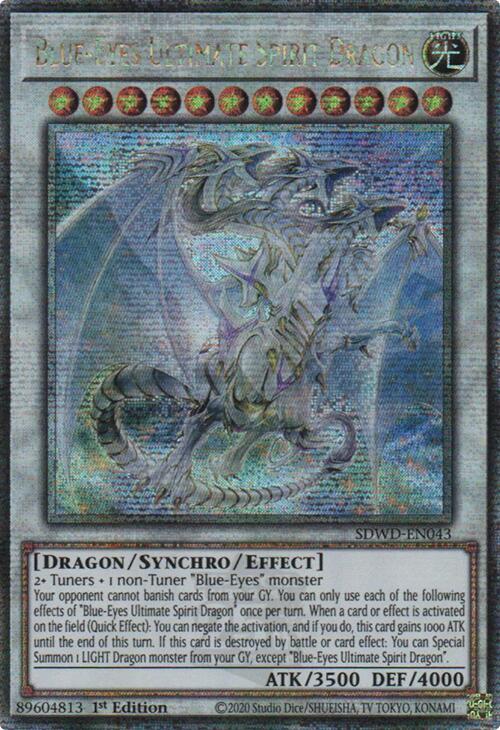 Blue-Eyes Ultimate Spirit Dragon (Quarter Century Secret Rare) [SDWD-EN043] Quarter Century Secret Rare | Mega City Incorporated