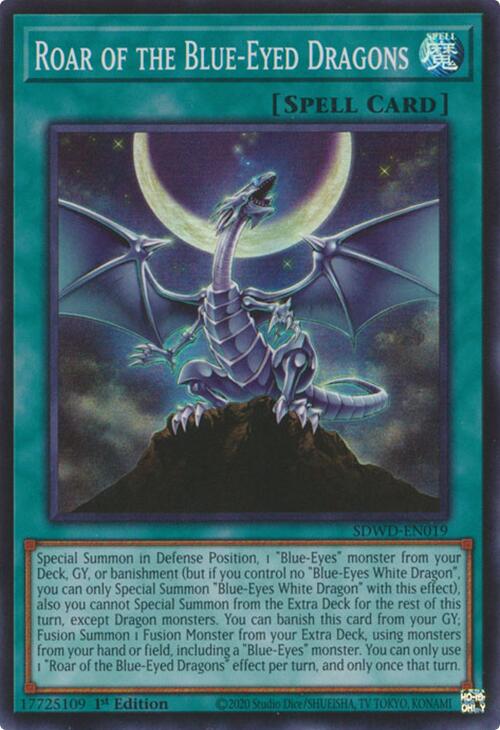 Roar of the Blue-Eyed Dragons [SDWD-EN019] Super Rare | Mega City Incorporated