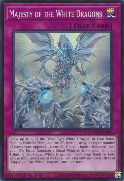 Majesty of the White Dragons [SDWD-EN027] Super Rare | Mega City Incorporated